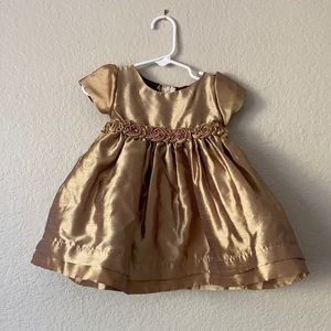 Good Girl Gold Dress with Floral Waist Bonnet USA